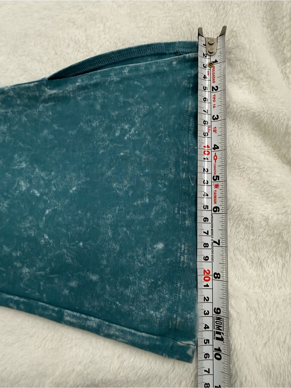 PINK Victoria’s Secret Teal Acid Wash Foldover Flare Yoga Pants Small - Picture 11 of 11